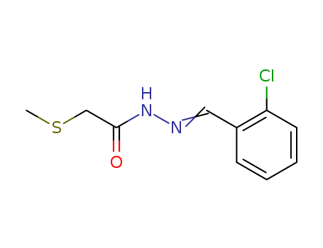 133661-69-5,Acetic acid, (methylthio)-, ((2-chlorophenyl)methylene)hydrazide, (E)-,
