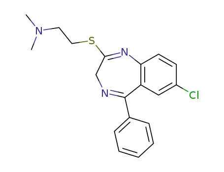 Molecular Structure of 67974-46-3 (2-(2-dimethylaminoethylthio)-5-phenyl-7-chloro-3H-1,4-benzodiazepine)