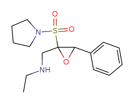 Molecular Structure of 87975-64-2 (Pyrrolidine, 1-[[2-[(ethylamino)methyl]-3-phenyloxiranyl]sulfonyl]-)