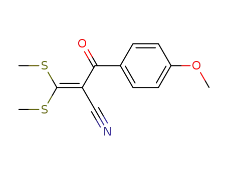 Molecular Structure of 62455-63-4 (2-(4-METHOXYBENZOYL)-3,3-DI(METHYLTHIO)ACRYLONITRILE)