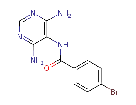 Molecular Structure of 77071-06-8 (4,6-diamino-5-<(4-bromobenzoyl)amino>pyrimidine)