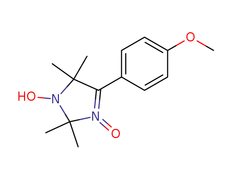 Molecular Structure of 84760-07-6 (1H-Imidazole,
2,5-dihydro-1-hydroxy-4-(4-methoxyphenyl)-2,2,5,5-tetramethyl-,
3-oxide)