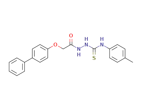 Molecular Structure of 126006-78-8 (2-[(biphenyl-4-yloxy)acetyl]-N-(4-methylphenyl)hydrazinecarbothioamide)