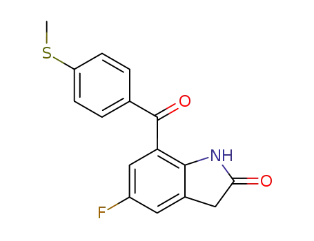 2H-Indol-2-one, 5-fluoro-1,3-dihydro-7-[4-(methylthio)benzoyl]-