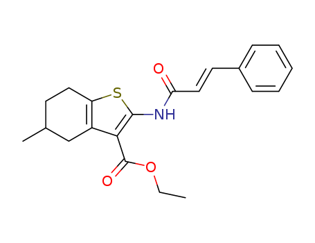 76981-78-7,ethyl 5-methyl-2-{[(2E)-3-phenylprop-2-enoyl]amino}-4,5,6,7-tetrahydro-1-benzothiophene-3-carboxylate,