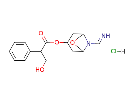 (-)-N-(iminomethyl)norscopolamine hydrochloride