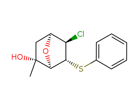 Molecular Structure of 126371-99-1 (7-Oxabicyclo[2.2.1]heptan-2-ol, 5-chloro-2-methyl-6-(phenylthio)-,
(2-endo,5-endo,6-exo)-)
