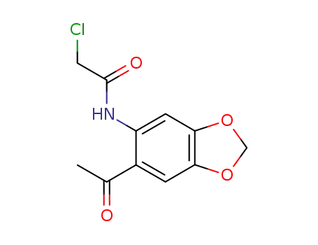 Molecular Structure of 85590-94-9 (N-(6-acetyl-1,3-benzodioxol-5-yl)-2-chloroacetamide)