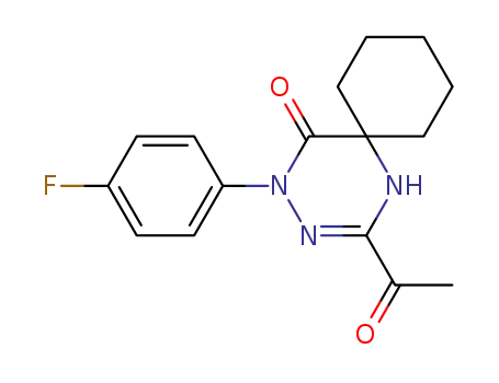 1,3,4-Triazaspiro[5.5]undec-1-en-5-one, 2-acetyl-4-(4-fluorophenyl)-