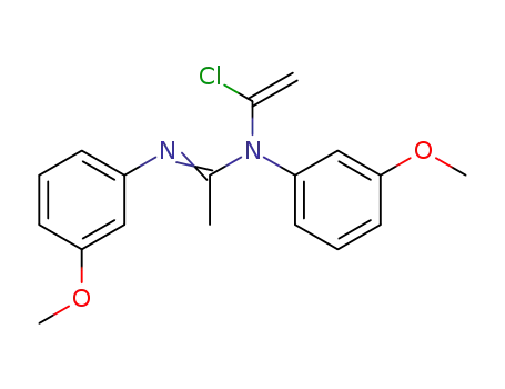 Molecular Structure of 88046-77-9 (Ethanimidamide, N-(1-chloroethenyl)-N,N'-bis(3-methoxyphenyl)-)
