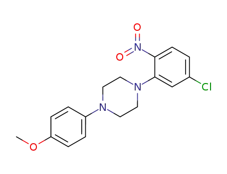 Molecular Structure of 150916-81-7 (1-(5-chloro-2-nitrophenyl)-4-(4-methoxyphenyl)piperazine)
