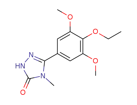 Molecular Structure of 108132-89-4 (5-(4-ethoxy-3,5-dimethoxyphenyl)-4-methyl-2,4-dihydro-3H-1,2,4-triazol-3-one)