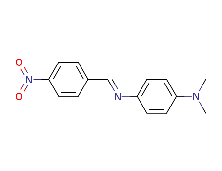 Molecular Structure of 54050-72-5 (1,4-Benzenediamine, N,N-dimethyl-N'-[(4-nitrophenyl)methylene]-, (E)-)
