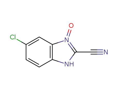 Molecular Structure of 118807-86-6 (1H-Benzimidazole-2-carbonitrile,5-chloro-,3-oxide(9CI))
