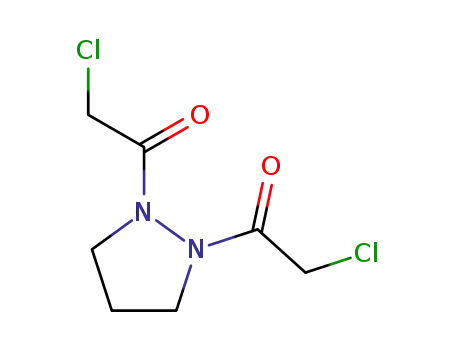 Molecular Structure of 89990-55-6 (Pyrazolidine, 1,2-bis(chloroacetyl)-)