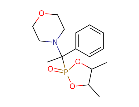 Molecular Structure of 136001-39-3 (Morpholine,
4-[1-(4,5-dimethyl-2-oxido-1,3,2-dioxaphospholan-2-yl)-1-phenylethyl]-)