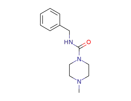 Molecular Structure of 116818-74-7 (1-Piperazinecarboxamide, 4-methyl-N-(phenylmethyl)-)