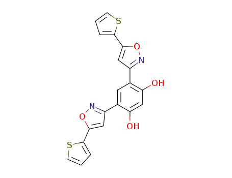 Molecular Structure of 137369-38-1 (1,3-Benzenediol, 4,6-bis[5-(2-thienyl)-3-isoxazolyl]-)