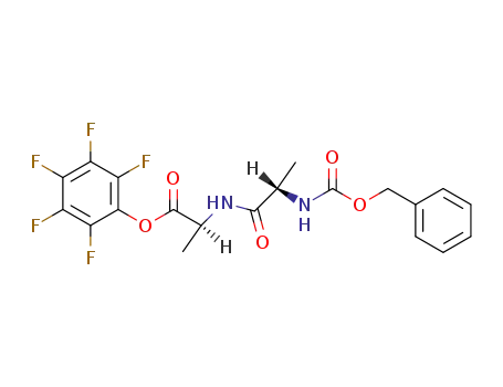 Molecular Structure of 90105-39-8 (L-Alanine, N-[N-[(phenylmethoxy)carbonyl]-L-alanyl]-, pentafluorophenyl
ester)