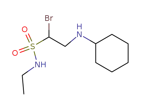 Molecular Structure of 87975-32-4 (Ethanesulfonamide, 1-bromo-2-(cyclohexylamino)-N-ethyl-)