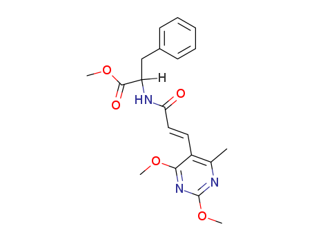 119858-72-9,methyl N-[(2E)-3-(2,4-dimethoxy-6-methylpyrimidin-5-yl)prop-2-enoyl]-L-phenylalaninate,DL-Phenylalanine,N-[3-(2,4-dimethoxy-6-methyl-5-pyrimidinyl)-1-oxo-2-propenyl]-, methyl ester,(E)-