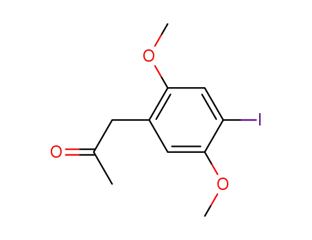 Molecular Structure of 90064-49-6 (2-Propanone, 1-(4-iodo-2,5-dimethoxyphenyl)-)