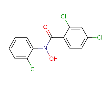 Molecular Structure of 79115-36-9 (Benzamide, 2,4-dichloro-N-(2-chlorophenyl)-N-hydroxy-)