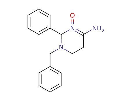 Molecular Structure of 154474-57-4 (4-Pyrimidinamine, 1,2,5,6-tetrahydro-2-phenyl-1-(phenylmethyl)-,
3-oxide)