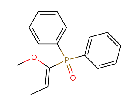 Molecular Structure of 80992-57-0 (Phosphine oxide, [(1E)-1-methoxy-1-propenyl]diphenyl-)