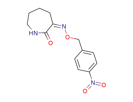 Molecular Structure of 189261-36-7 (1H-Azepine-2,3-dione, tetrahydro-, 3-[O-[(4-nitrophenyl)methyl]oxime],
(3Z)-)