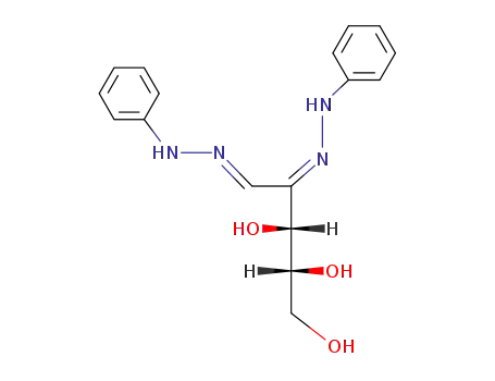 Molecular Structure of 25577-45-1 (4,5-bis(phenylhydrazono)pentane-1,2,3-triol (non-preferred name))