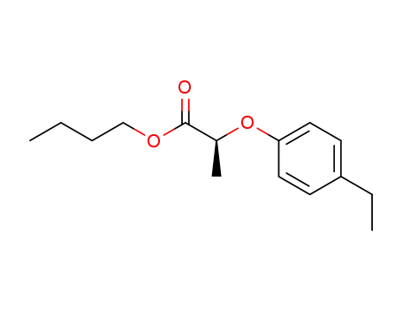 Molecular Structure of 197158-51-3 (Propanoic acid, 2-(4-ethylphenoxy)-, butyl ester, (2S)-)