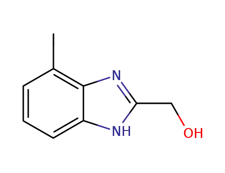 Molecular Structure of 191794-20-4 (1H-Benzimidazole-2-methanol,4-methyl-(9CI))