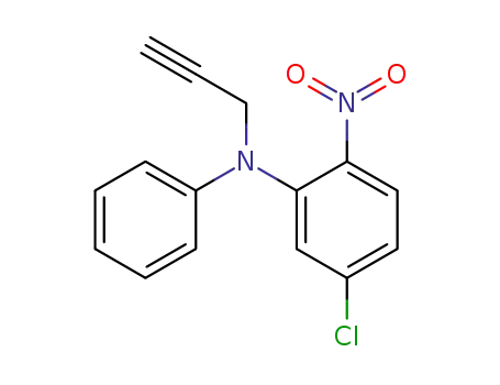 Molecular Structure of 198839-47-3 ((5-Chloro-2-nitro-phenyl)-phenyl-prop-2-ynyl-amine)