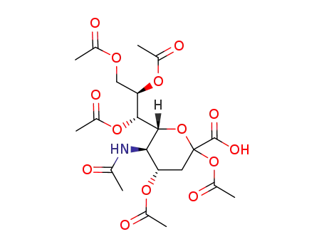 Molecular Structure of 4887-11-0 (N-Acetylneuraminicacid2,4,7,8,9-pentaacetate)
