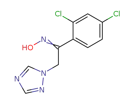 Molecular Structure of 69711-71-3 (Ethanone, 1-(2,4-dichlorophenyl)-2-(1H-1,2,4-triazol-1-yl)-, oxime)