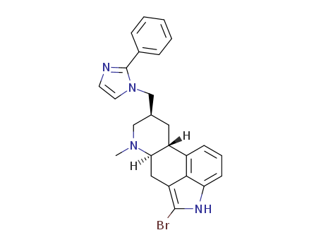 115219-10-8,2-Bromo-6-methyl-8β-[(2-phenyl-1H-imidazol-1-yl)methyl]ergoline,Indolo[4,3-fg]quinoline,ergoline deriv.; BAM 1303