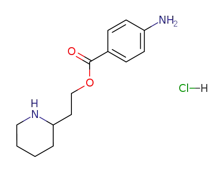 Molecular Structure of 69780-84-3 (2-{2-[(4-aminobenzoyl)oxy]ethyl}piperidinium chloride)
