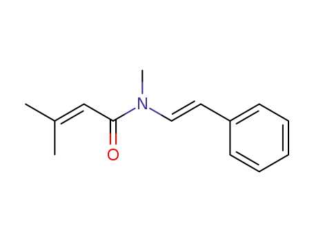 Molecular Structure of 184101-55-1 (2-Butenamide, N,3-dimethyl-N-[(1E)-2-phenylethenyl]-)
