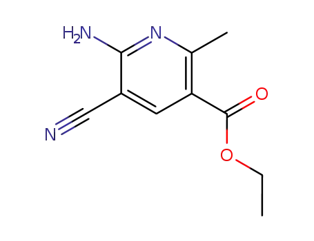 Molecular Structure of 137522-47-5 (3-Pyridinecarboxylicacid,6-amino-5-cyano-2-methyl-,ethylester(9CI))
