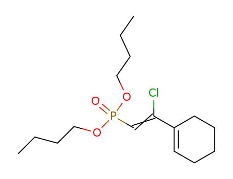 Molecular Structure of 79750-08-6 (Phosphonic acid, [2-chloro-2-(1-cyclohexen-1-yl)ethenyl]-, dibutyl ester)