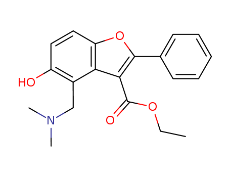 3-Benzofurancarboxylicacid, 4-[(dimethylamino)methyl]-5-hydroxy-2-phenyl-, ethyl ester