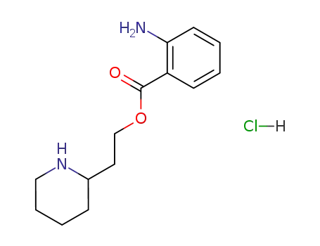 Molecular Structure of 69780-83-2 (2-{2-[(2-aminobenzoyl)oxy]ethyl}piperidinium chloride)