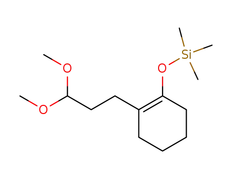 Molecular Structure of 192311-06-1 (Silane, [[2-(3,3-dimethoxypropyl)-1-cyclohexen-1-yl]oxy]trimethyl-)