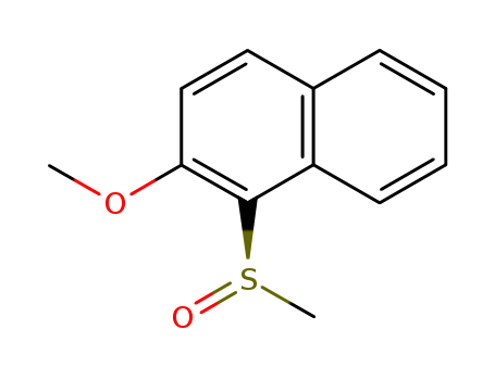 Molecular Structure of 155135-09-4 (Naphthalene, 2-methoxy-1-[(R)-methylsulfinyl]-)