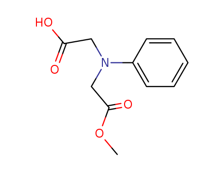 Molecular Structure of 161555-27-7 (Glycine, N-(carboxymethyl)-N-phenyl-, 1-methyl ester)