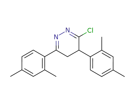 Molecular Structure of 120996-32-9 (Pyridazine, 3-chloro-4,6-bis(2,4-dimethylphenyl)-4,5-dihydro-)