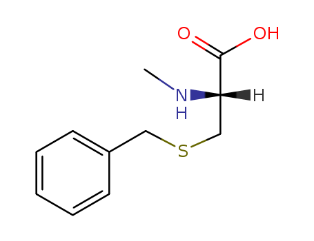 Molecular Structure of 19519-04-1 (L-Cysteine, N-methyl-S-(phenylmethyl)-)