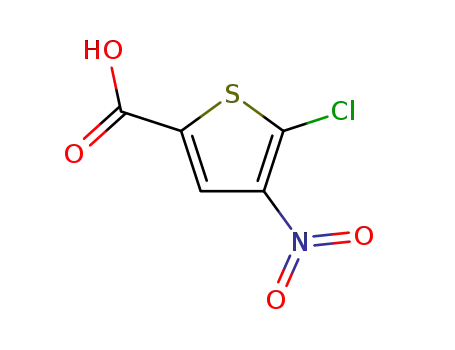 Molecular Structure of 89166-85-8 (5-CHLORO-4-NITROTHIOPHENE-2-CARBOXYLIC ACID)