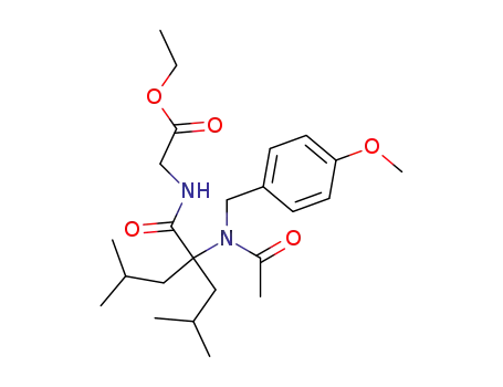Molecular Structure of 588708-26-3 (Glycine,
N-acetyl-N-[(4-methoxyphenyl)methyl]-2-(2-methylpropyl)leucyl-, ethyl
ester)